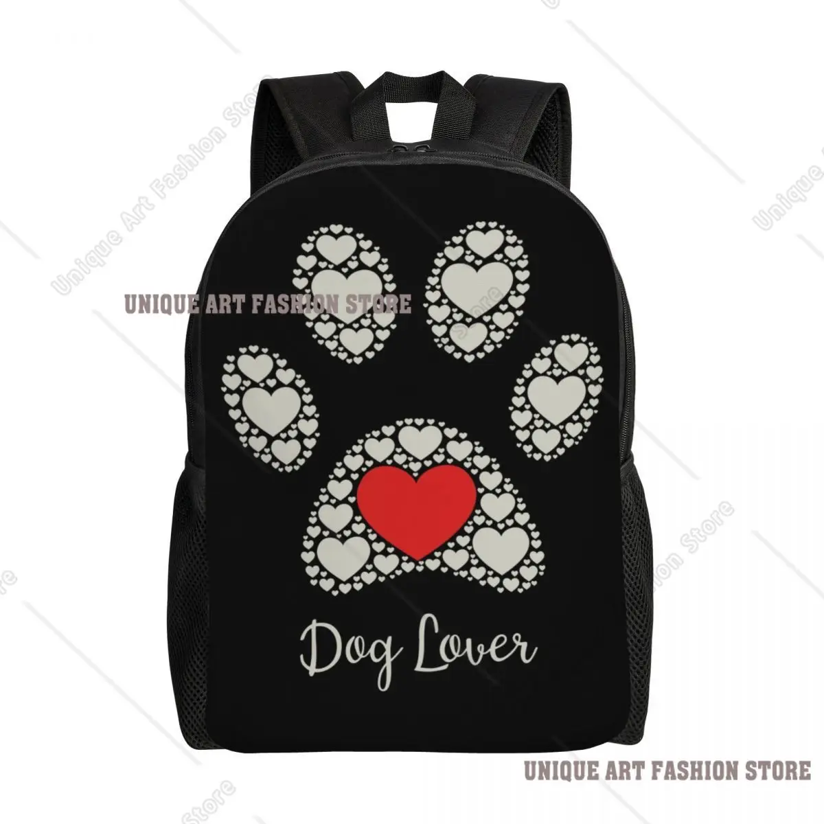 

Рюкзак для ноутбука Dog Lover Pet Paw Heart для женщин и мужчин, модная сумка для книг для школьников, сумки