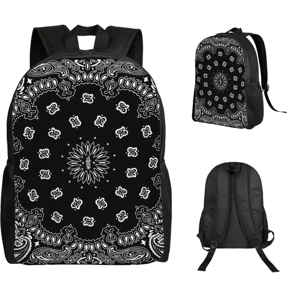 

Bandana Custom Student Backpack School Bag Hiking Travel Daypack for Boys Girls Fashion Bookbag Shoulder Bags