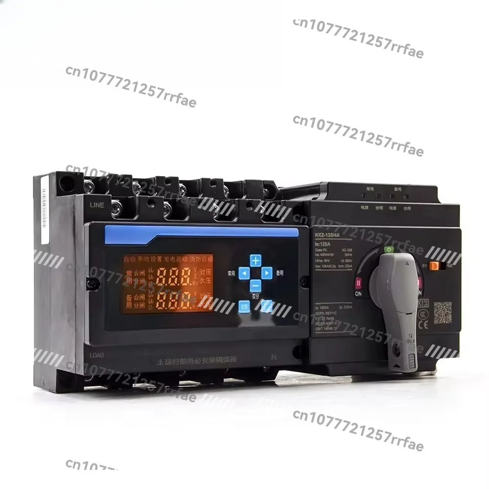ATS NXZ-125/4A 4P 100A 125A with Display Control Automatic Switch QR Code Application Operation Chint Dual Power Automatic