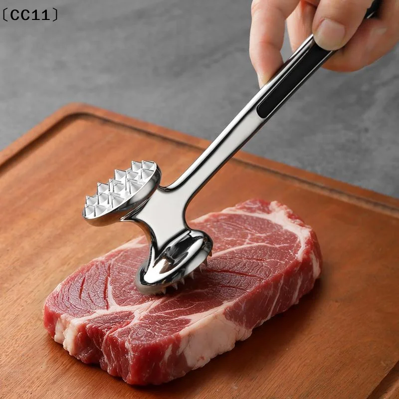 Double Sided Meat Tenderizer Hammer Stainless Steel Meat Mallet With Ergonomic Handle For Kitchen Cooking〔CC11〕