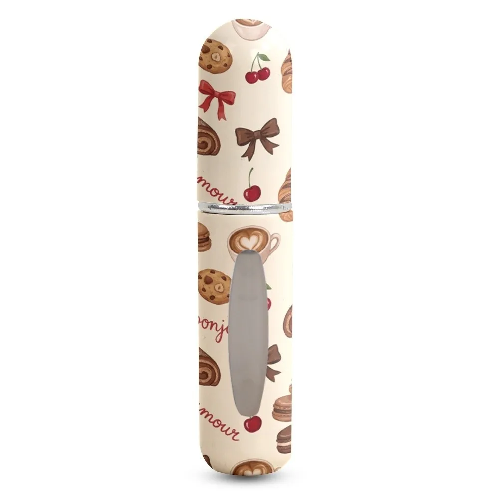 5ml Perfume Bottle Leak-proof Cake Bow Liquid Cosmetic Container with Key Ring Refillable Ultra-fine Mist Fragrance Container
