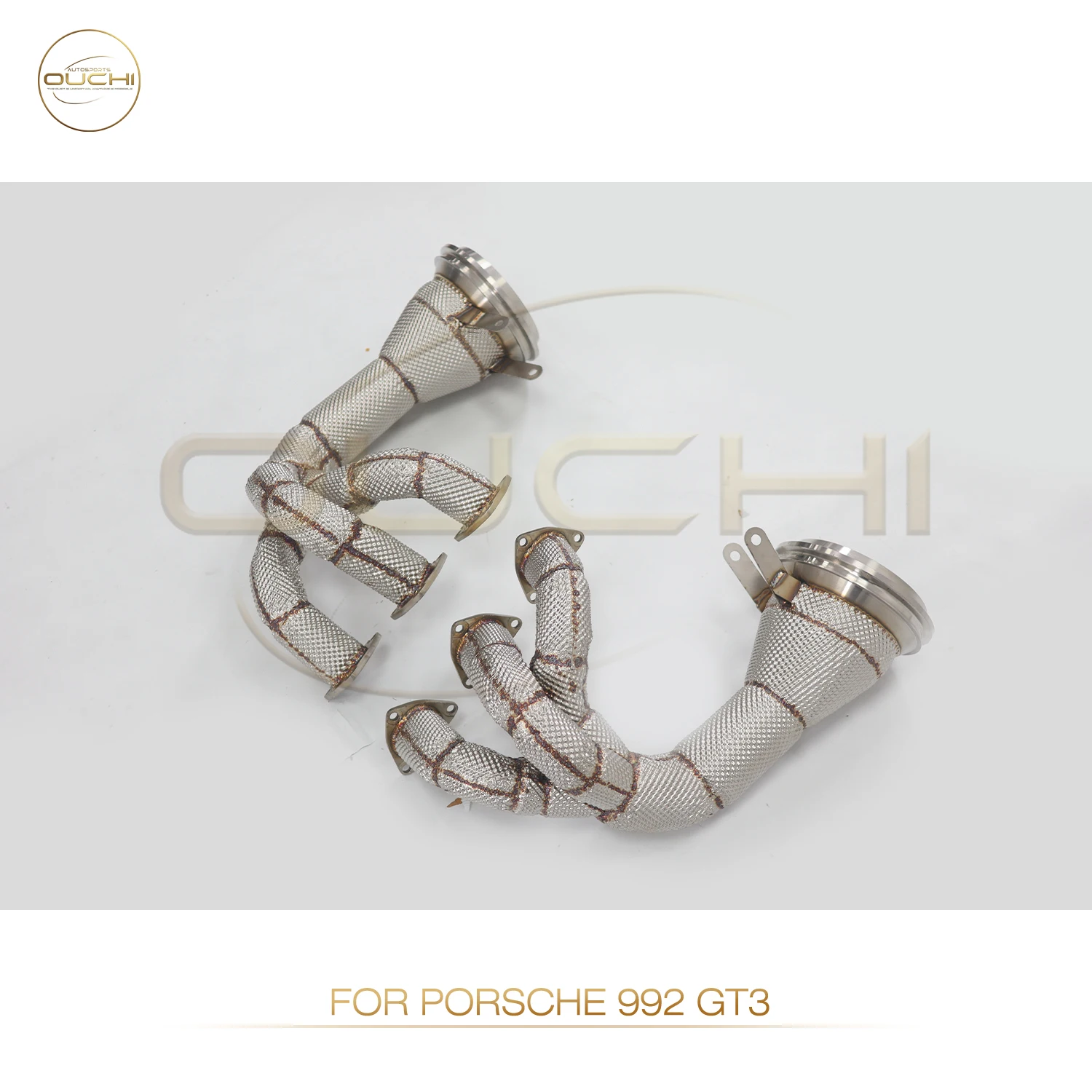 

OUCHI High Flow Performance Catalysis Manifold for Porsche 992 GT3 SS304 Exhaust With Heat Shield Direct Fit