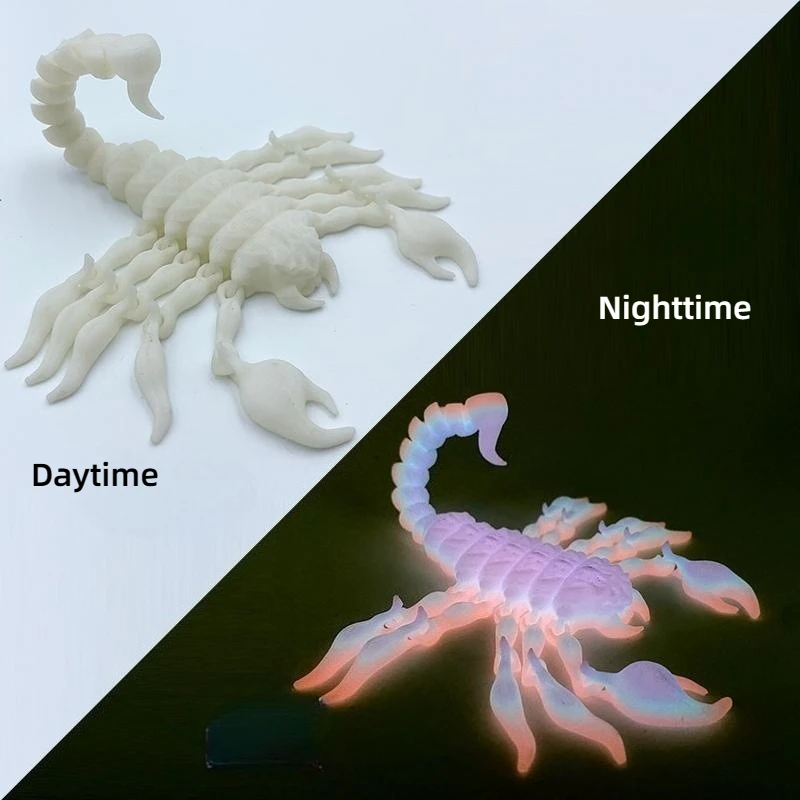 Stampa 3D Simulazione Scorpione Modello Animale Giocattolo Comune Mobile Scorpione Ornamento Regalo per bambini Giocattoli luminosi Design acquario
