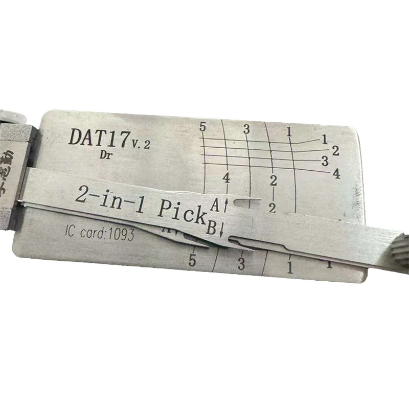 Lishi DAT17 V.2 2 in 1 Lock Pick Decoder Ignition Car door open for S-ubaru models Vertical milling