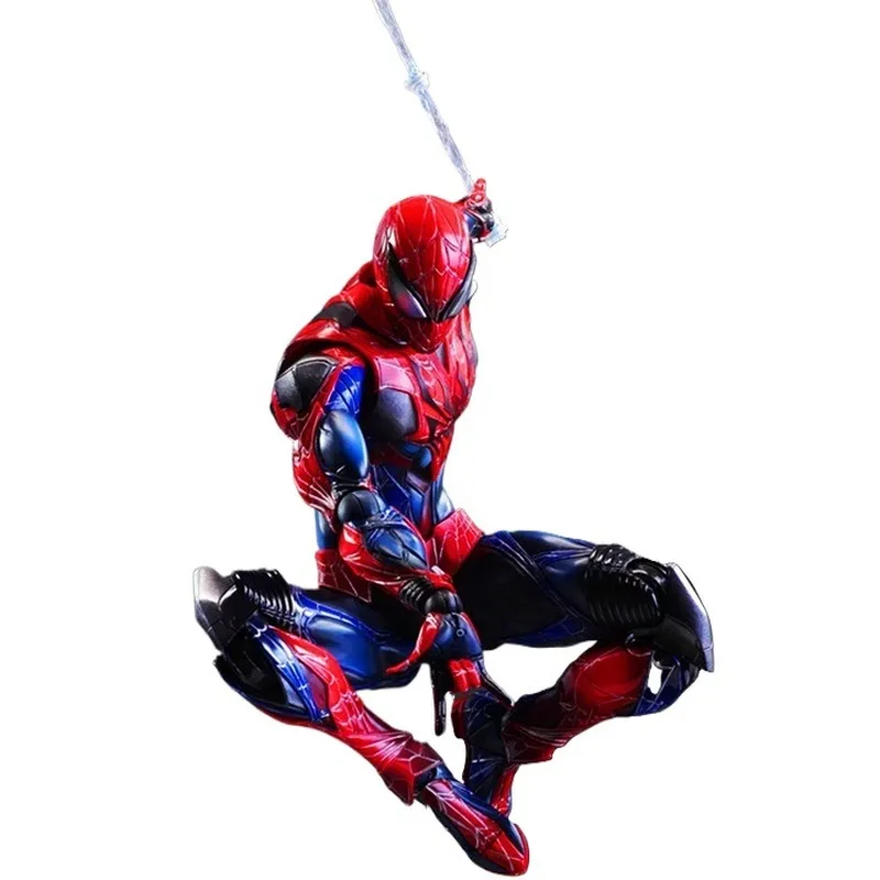 Play Arts Kai Spider-Man Suit Figura de acción articulada Modelo coleccionable Regalo premium para fanáticos de adultos Estatua de exhibición con licencia
