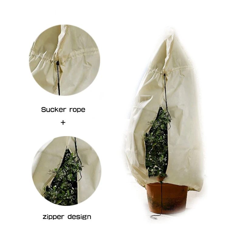 Couverture Respirante pour Plantes, Sac de Protection, Anti-déchirure, Chaude, Anti-gel, Hiver