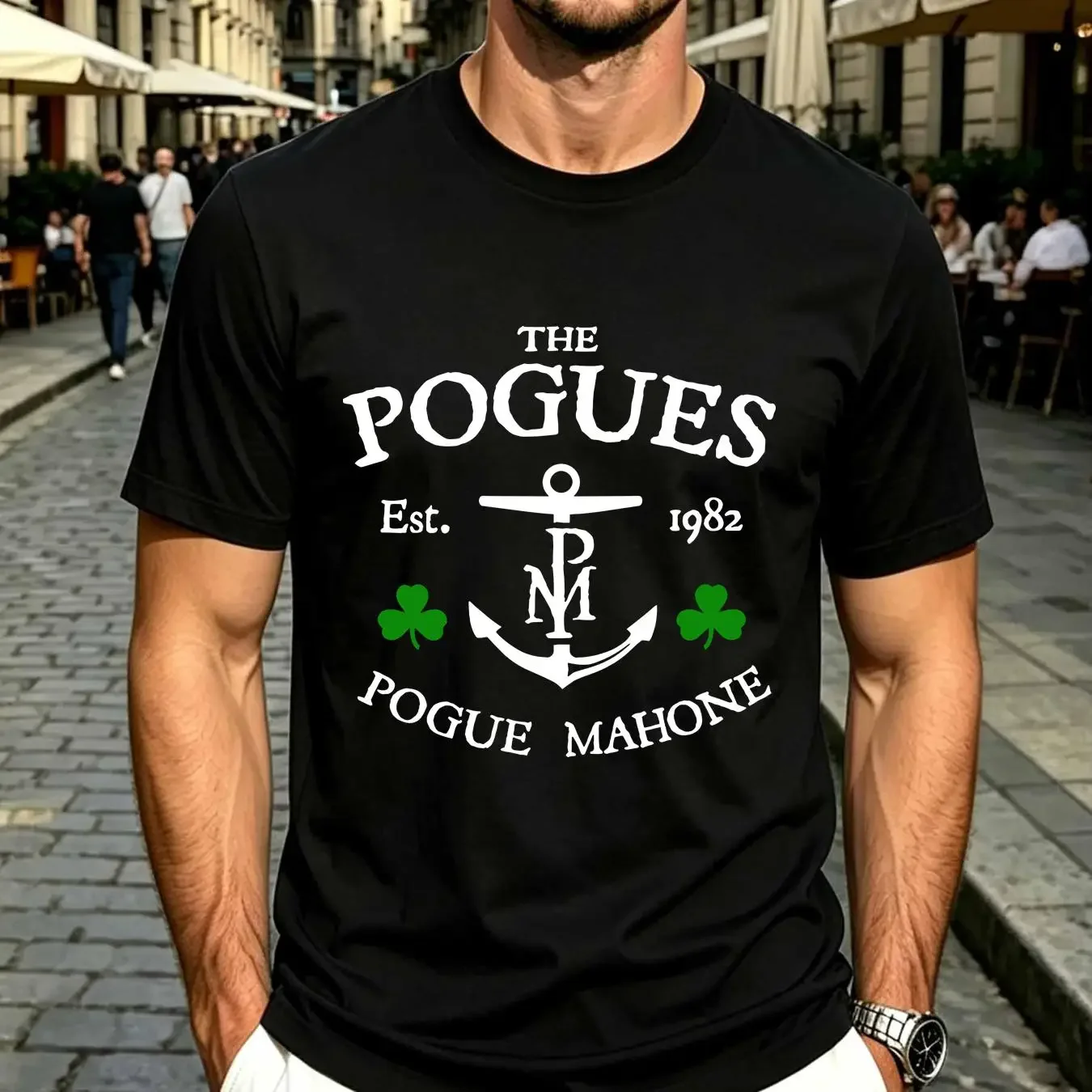 washed T Shirt Retro The Pogues Pogue Mahone Shane MacGowan Spider Stacy Andrew Ranken vintage Washed fashion Stylish graphic