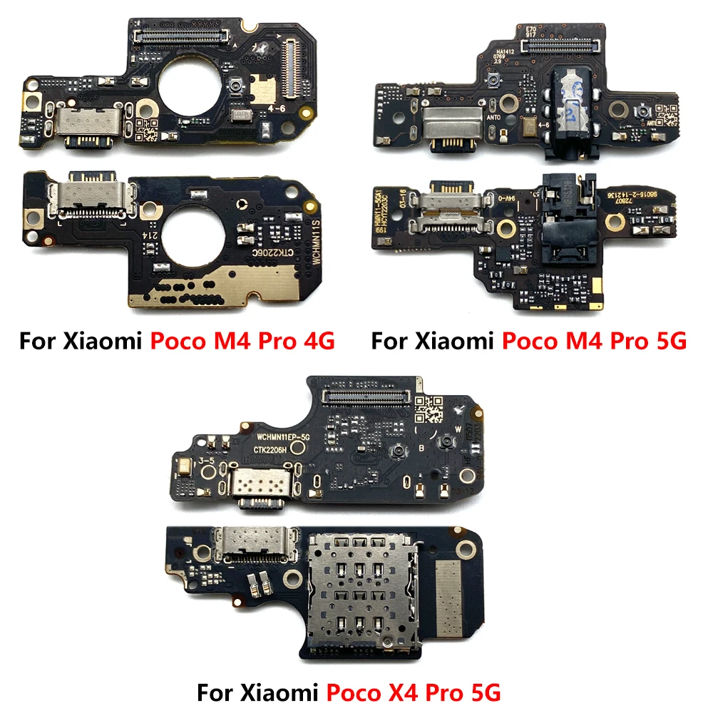 

Tested NEW USB Repair Charging Port Socket Connector Board Flex Cable With Microphone For Xiaomi Mi POCO M4 X4 Pro 4G 5G