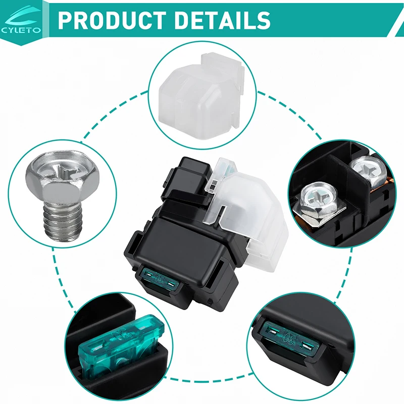 1/2 Motorcycle Starter Solenoid Relay for Suzuki DRZ250 DR650SE GSF 1200 1250 Bandit GSF1200S GSF1250S GSF600S Boulevard VZR1800 - view 5