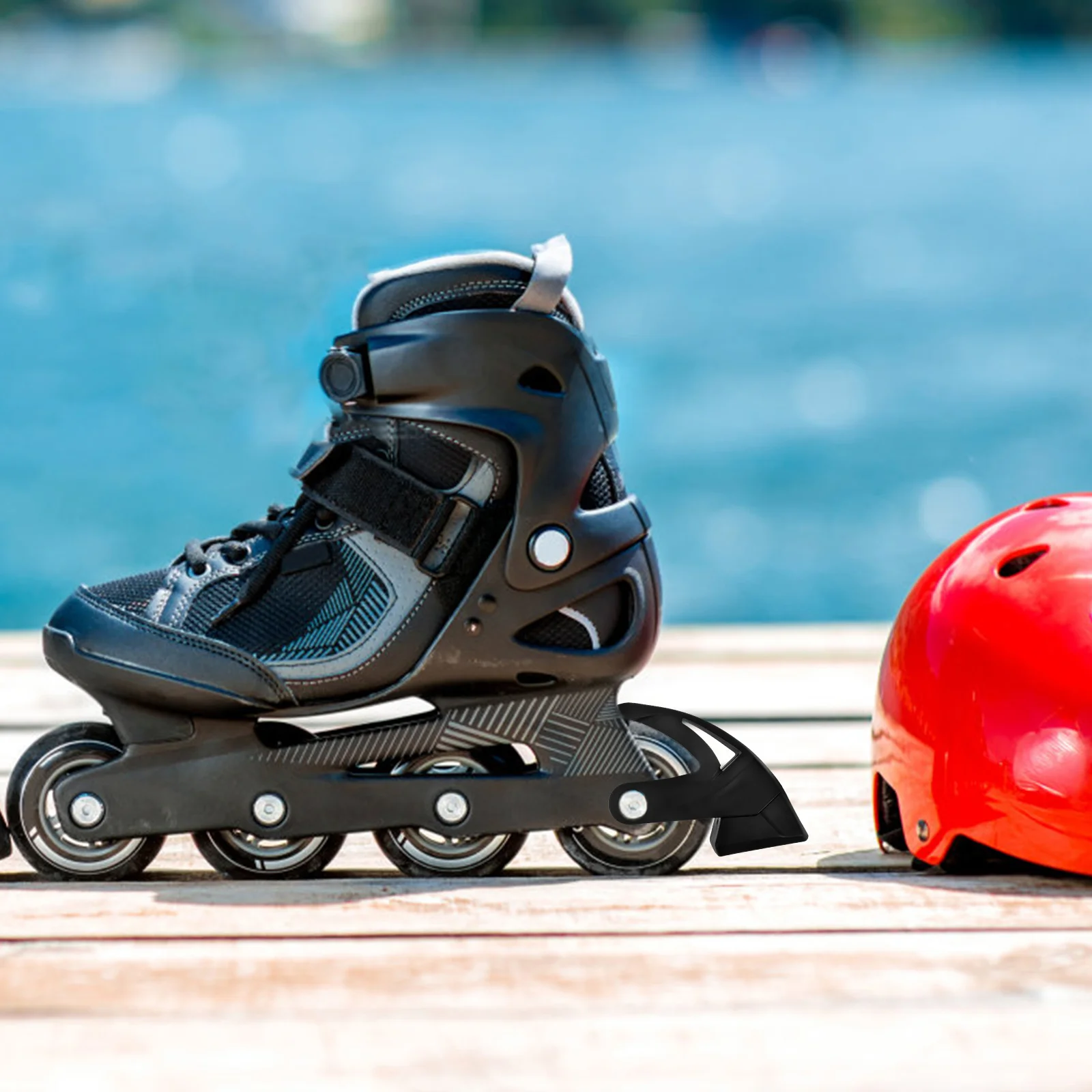 Patines de hielo Dispositivo de freno de ruedas Hombre Patinador Zapatos Patinaje Bloque de frenado de goma en línea