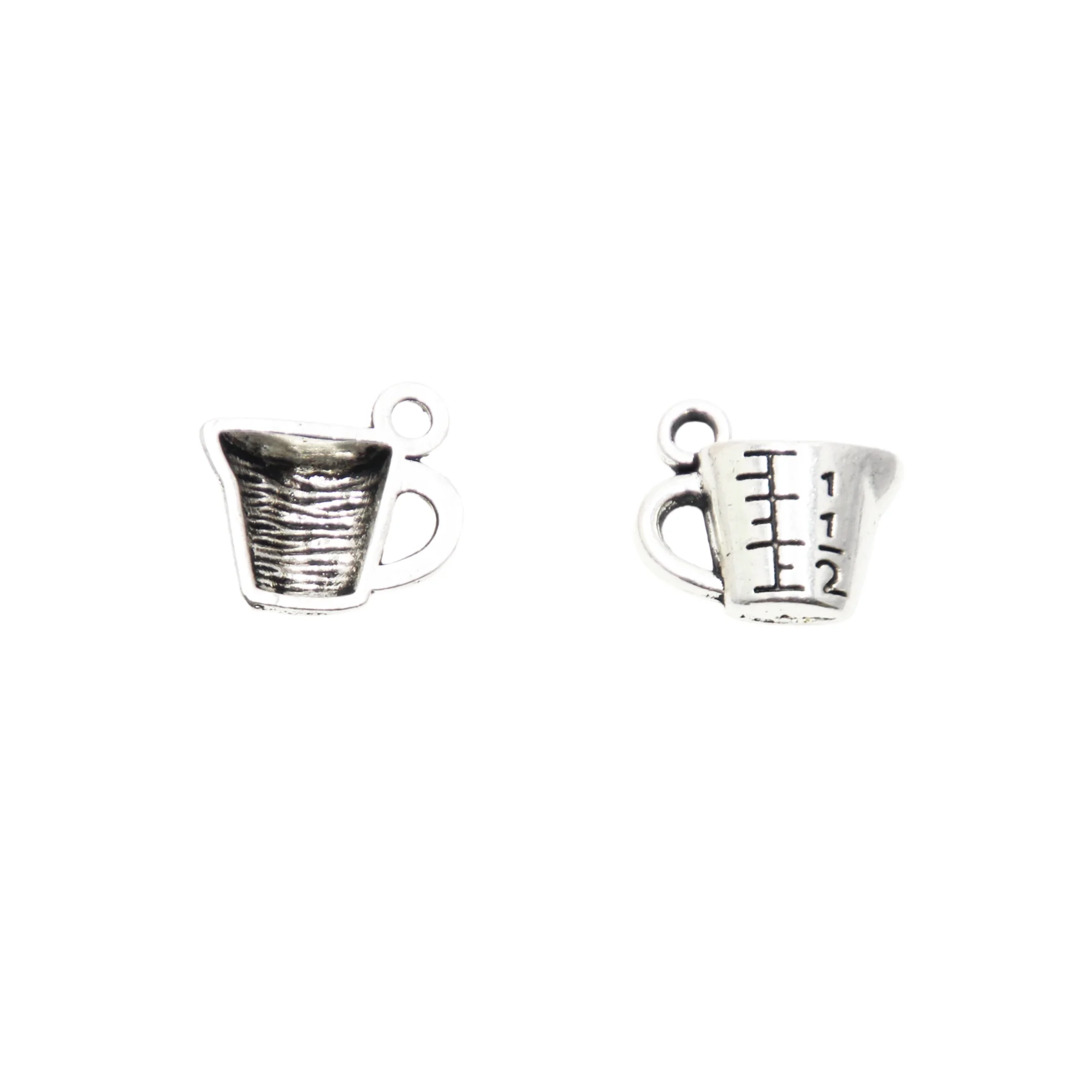 

30pcs Measuring Cup Charms Antique Tibetan Silver Tone Zinc Alloy 13*15mm