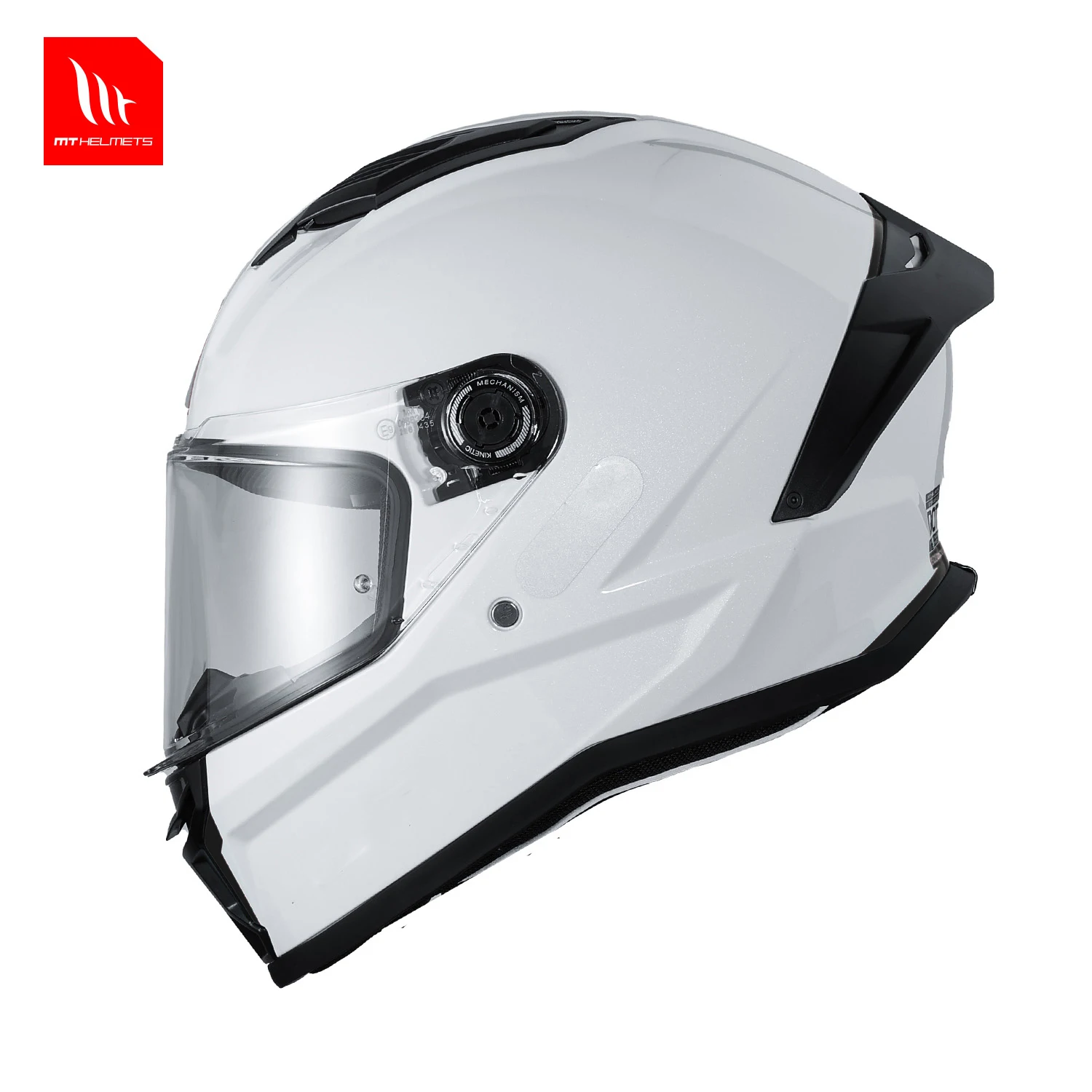 

NEW Helmets Solid Full Face Motorcycle Helmet Quick Release Clear Visor for V-28B S-XXXL Size MT Stinger 2 Black White Motocross