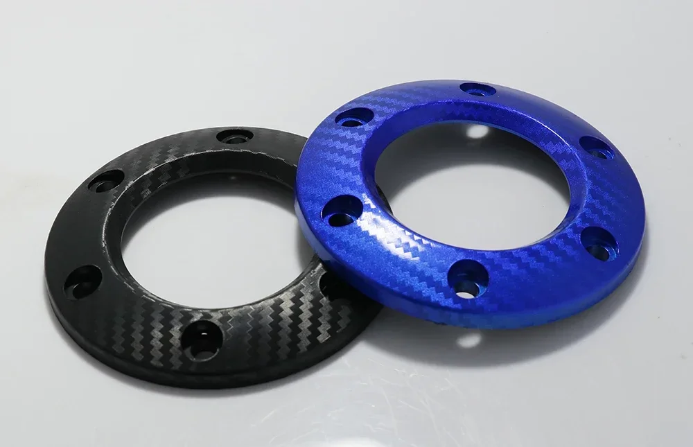 Car Styling Racing Sport Steering Wheel Horn Button Cover Carbon Fiber Aluminium Retainer Ring PCD 70mm