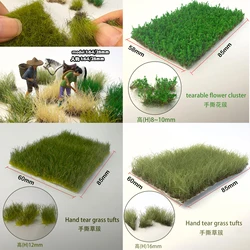 Height 8-10mm/12mm/16mm Static Grass Flower Cluster Hand-Torn Tufts Ho N Diy Model Making Military Scene Railway Train Layout