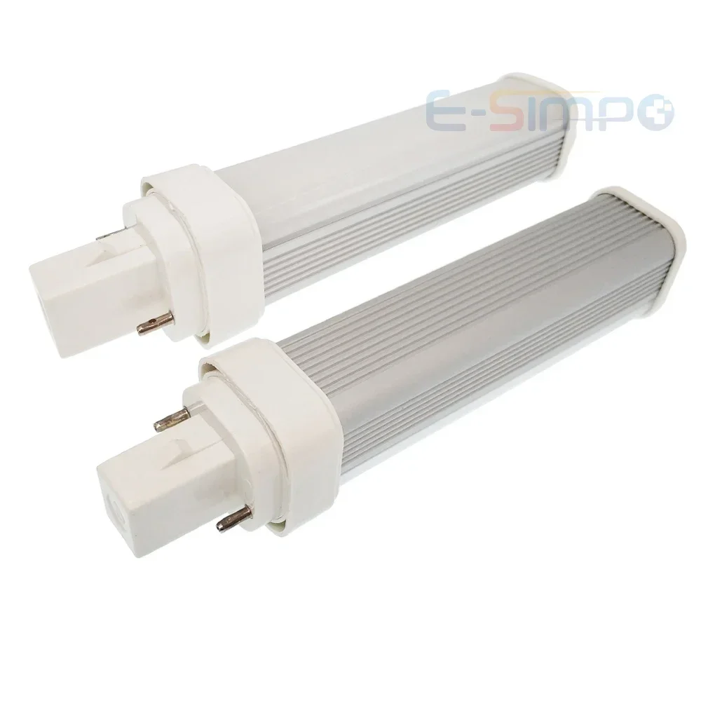 7W 9W 11W 2-Pin G24d LED PLC-13w 18W 26w 2U CFL Equivalent 4Pin G24Q PL-C Replacement Side view Horizontal Plug PL Lamp Bulb