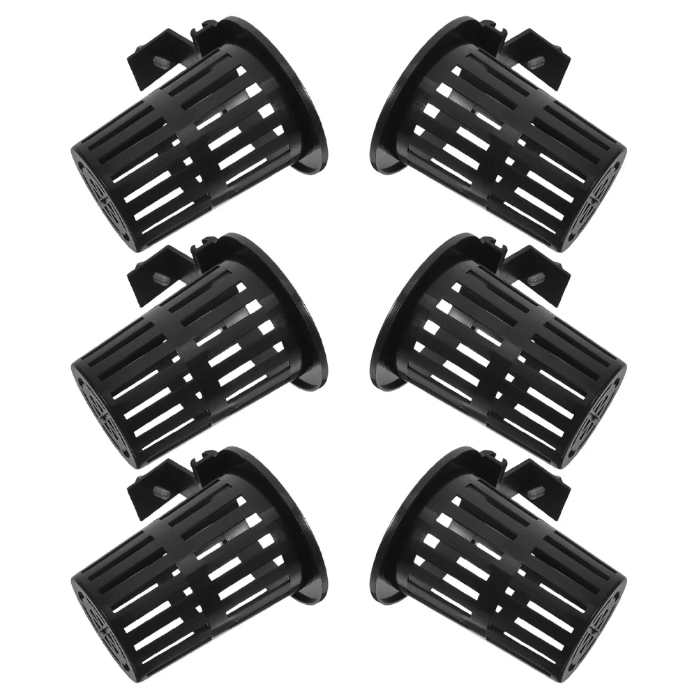 

6pcs Hydroponic Grow Baskets Plastic Net Pots For Vertical Gardening Space Saving Aquarium Plant Holder - Indoor Outdoor