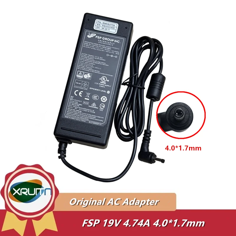 

Оригинальный FSP FSP090-DBBN3 19 В 4,74 А 90 Вт 9NA0907733 Импульсный адаптер питания для ноутбука Зарядное устройство 4,0x1,7 мм/5,5*2,5 мм