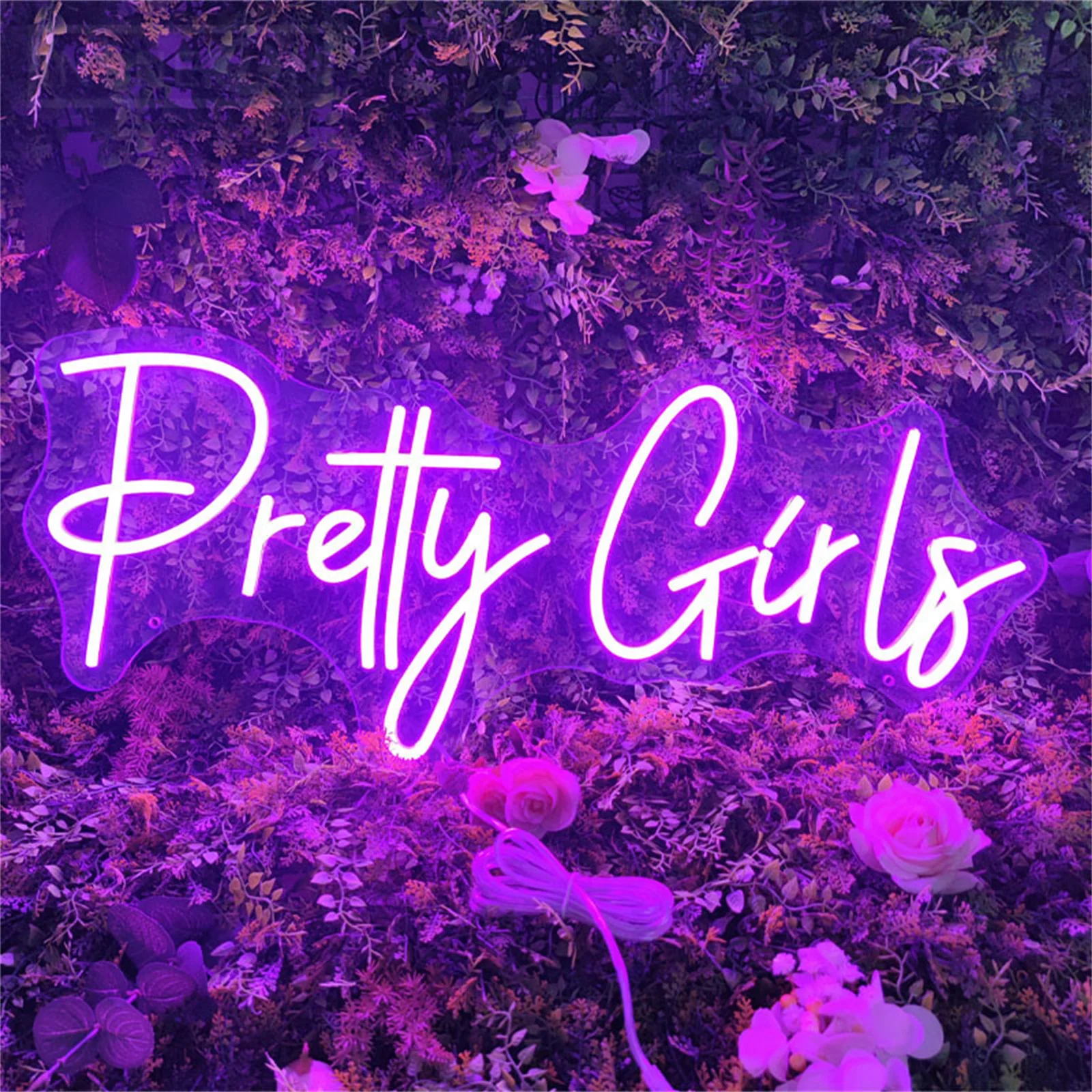 Pretty Girls Neon Sign LED Light for Wedding, Birthday, Bar Party, Aesthetic Decoration, Wall Decor, Girl Gifts, Night Light