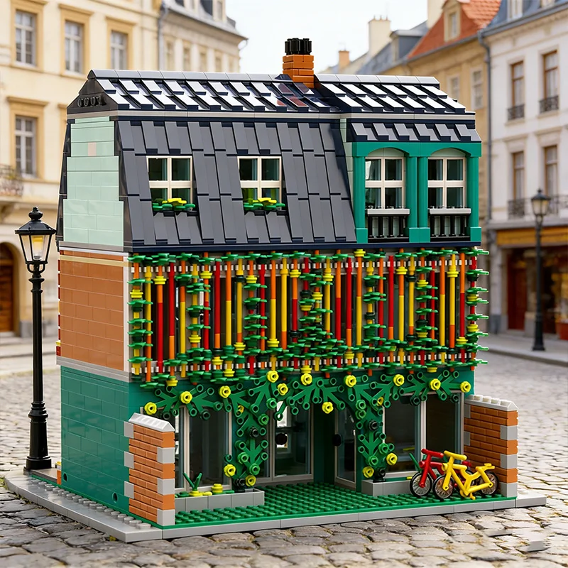 3332 PCS 시티 스트리트 스쿨 MOC 맞춤형 모듈식 빌딩 블록 심플 테크놀로지 브릭 모델 디자인 DIY 장난감 크리스마스 선물