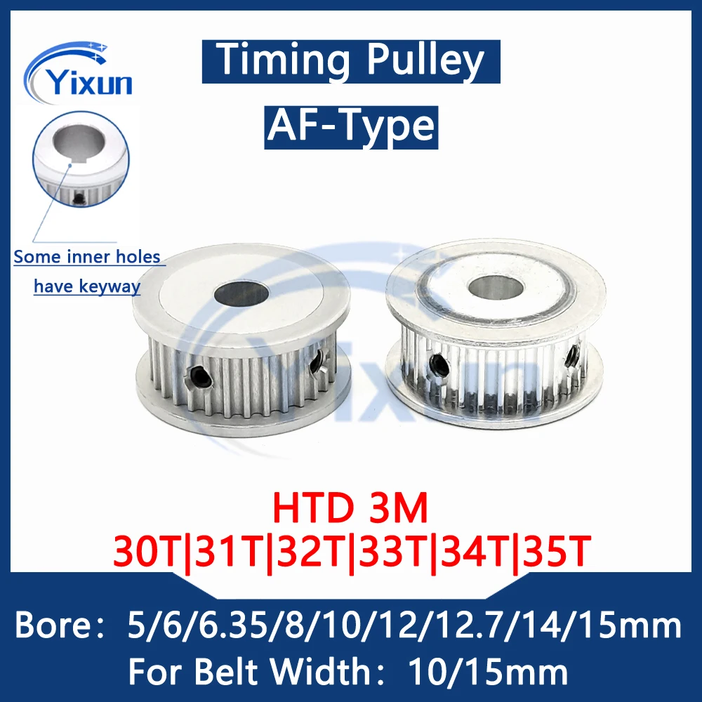 

HTD 3M 30-35 Teeth Timing Pulley Keyway Bore 5mm-15mm 3M Synchronous Wheel For Belt Width 10/15mm 30Teeth Drive Toothed pulley