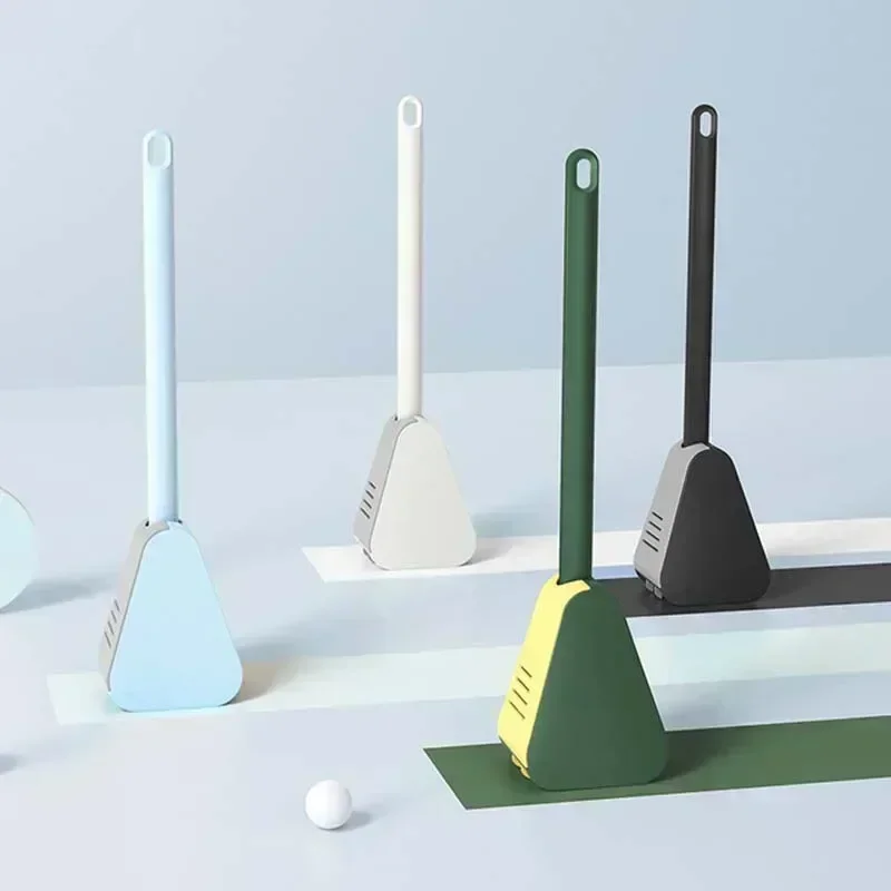 New Toilet Brush Silicone Golf Soft Rubber Long Handle No Dead Toilet Cleaning Brush With Quick Drying Bathroom Accessories