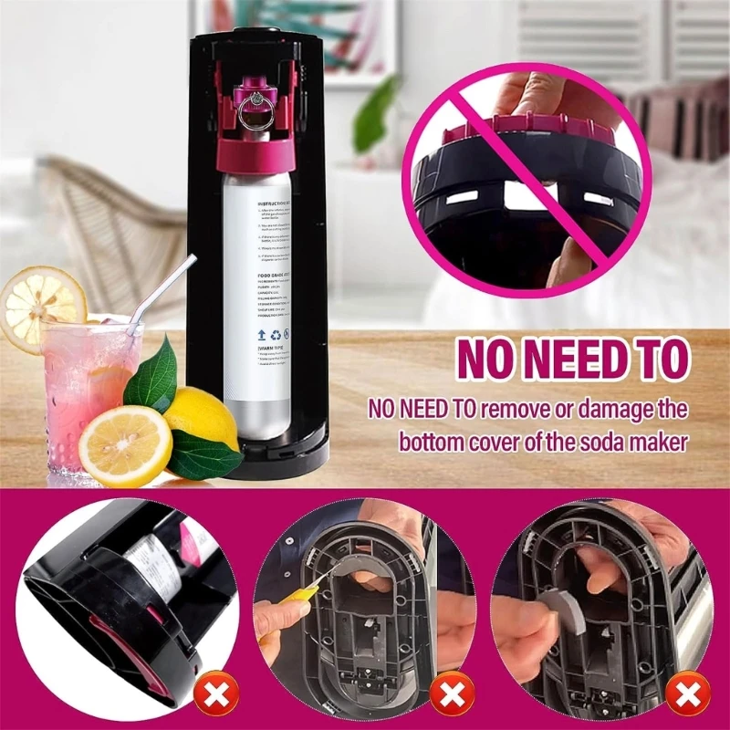 CO2 소다 용 CO2 퀵 어댑터 스파클링 온수기 소다 스트림 어댑터 실린더 사다리꼴 나사 TR21-4 Dropshipping