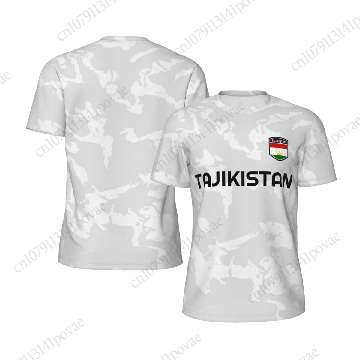 Tadschikistan-Flagge T-Shirts für Männer und Frauen, Mesh-Kleidung, Sport, atmungsaktiv, für Laufen, Radfahren, Tennis, Fitness