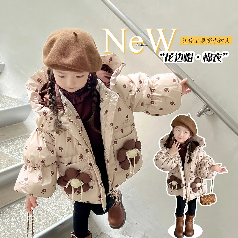 Winter Down Jacket and Coat for Girls Kid Baby Parka Coat Hooded Girl Jacket Children Clothes for Girls Cute Puffer Jacket Coats