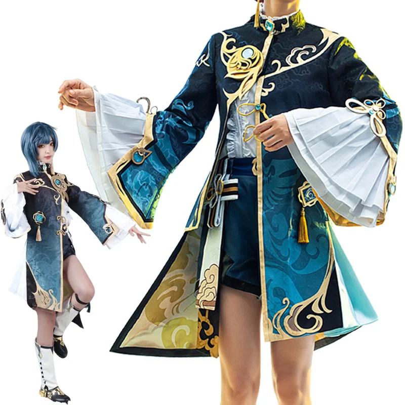 XingQiu コスプレゲーム原神 Xing Qiu 制服ゴ - Anime Cosplay Wig のレビューと価格