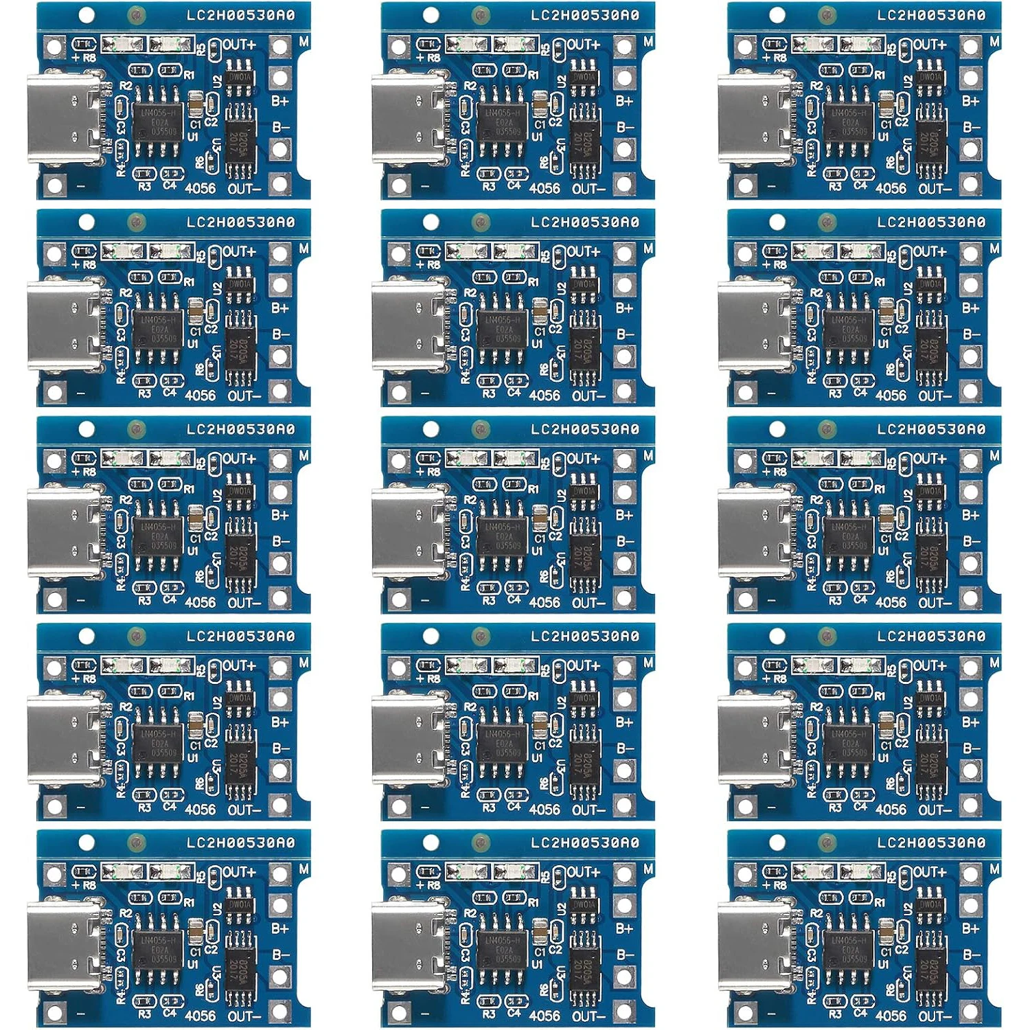 10/100pcs TP4056 +Protection Dual Functions 5V 1A type c 18650 Lithium Battery Charging Board Charger Module