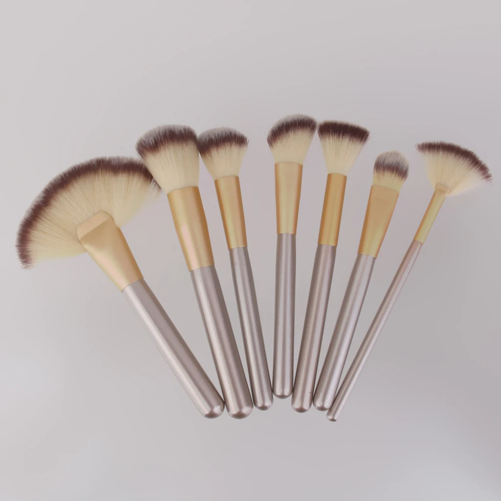 메이크업 브러쉬 세트 골판지 시니 롱 헤어 블러쉬 및 파운데이션 뷰티 도구 여성용 화장품 가방 포함