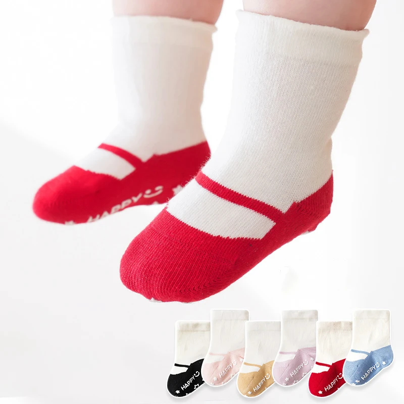 MILANCEL Autumn Baby Floor Socks Infant Non-slip Letter Star Socks