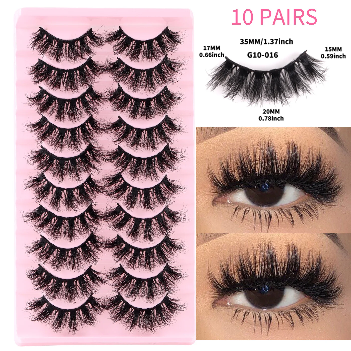 ขนตาปลอม 10 คู่ ชุด DD Curve ขนตาปลอมแบบธรรมชาติ งอนเด้ง หนา สำหรับกิจกรรมประจำวัน