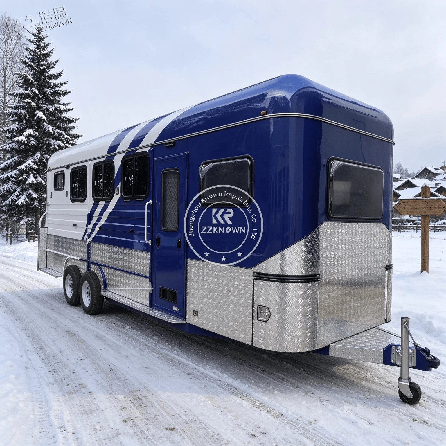 Horse Transport Vehicle Horse Transport Vehicle Noise Reduction Cabin 2 Stall For Young Horse Relocation