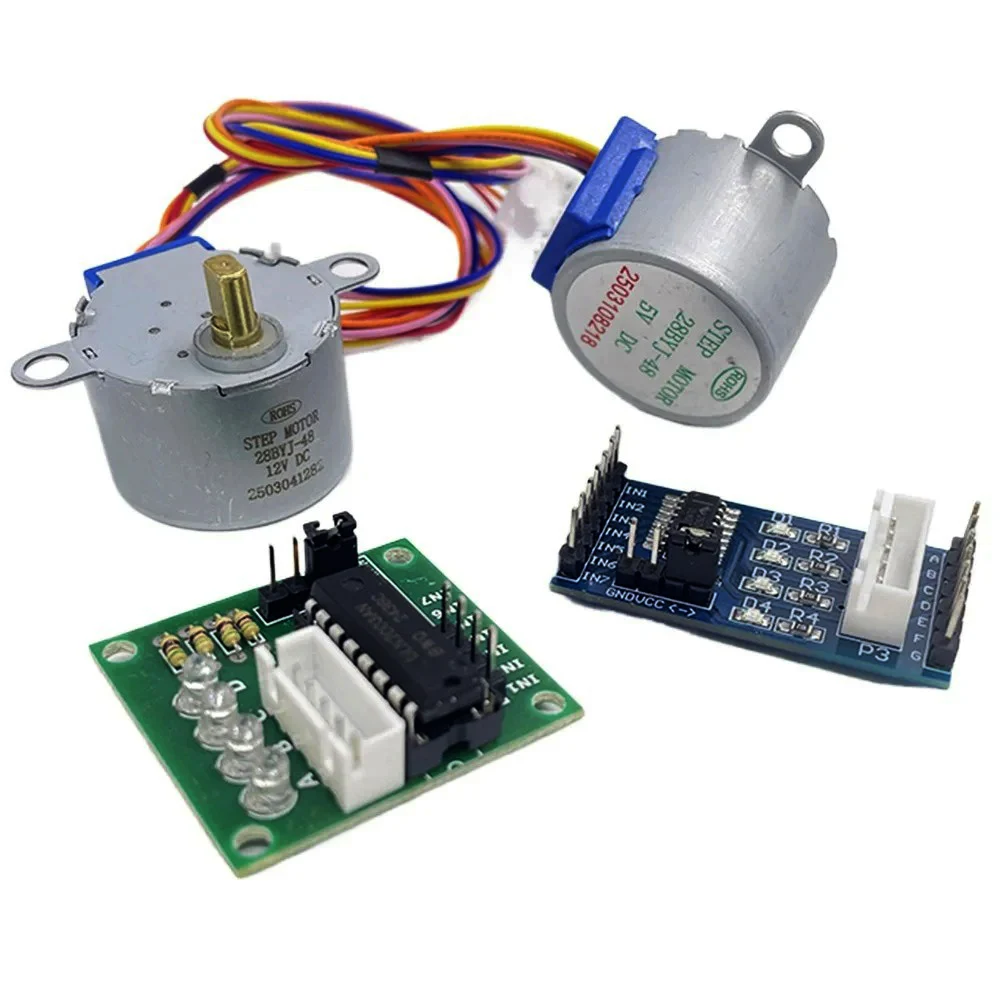 Редукторный-шаговый-двигатель-постоянного-тока-5-В-28byj-48-5-В-28byj-48-12-В-постоянного-тока-12-В-4-фазный-шаговый-двигатель-плата-драйвера-uln2003-для-arduino