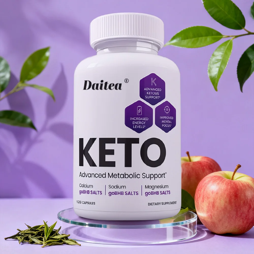 Kapsułki ketogeniczne + oct eliksiru jabłkowego, wspierają kontrolę apetytu, poprawiają trawienie i metabolizm, bez GMO, bezglutenowe