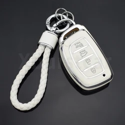 4 Buttons TPU Shell Fob Car Smart Key Case Cover For Hyundai Tucson Santa Fe Rena Sonata Elantra Creta Ix35 Ix45 I10 I30 I40
