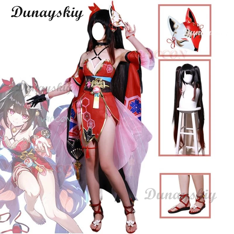 Fantasia Cosplay para homens, roupas de personagens do jogo, carril Honkai Star, uniforme de carnaval, anime trajes de Halloween, peruca