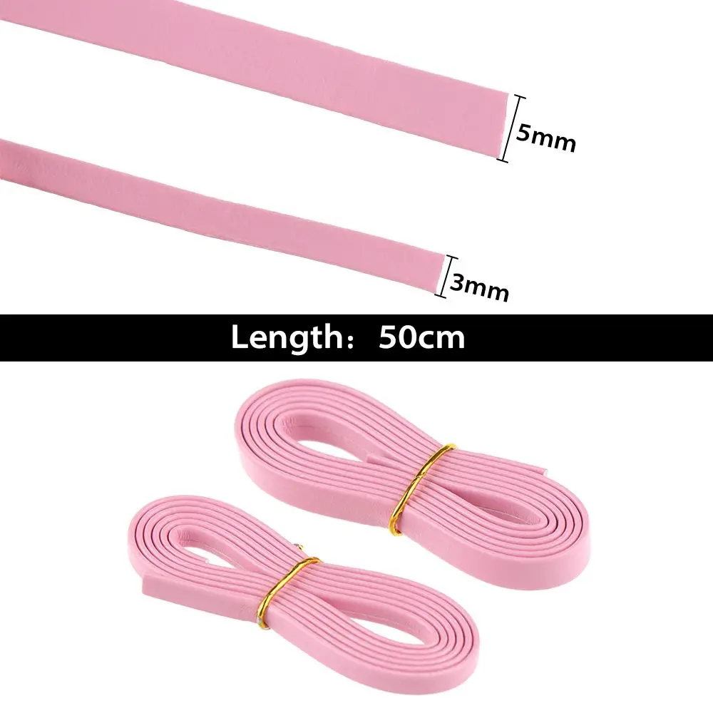 Length 50cm Width 3/5mm DIY Handmade Super Mini Doll Bag Belt Material Doll Waist Belt Clothes Accessories Kids Educational Toys