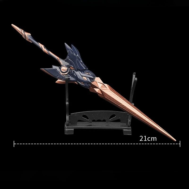 21 سنتيمتر/8.26in هونكاي تأثير الطرفية كافكا سكين لعبة المفاتيح قلادة العام جينغ يوان المتخصصة سلاح نموذج حلية معدنية #4