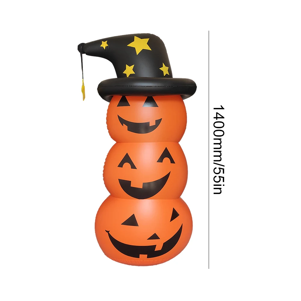 Halloween Standing Inflatable Pumpkin Windproof Stacked Inflatable Pumpkins Festival Theme Outdoor Courtyard Haunted House Prop