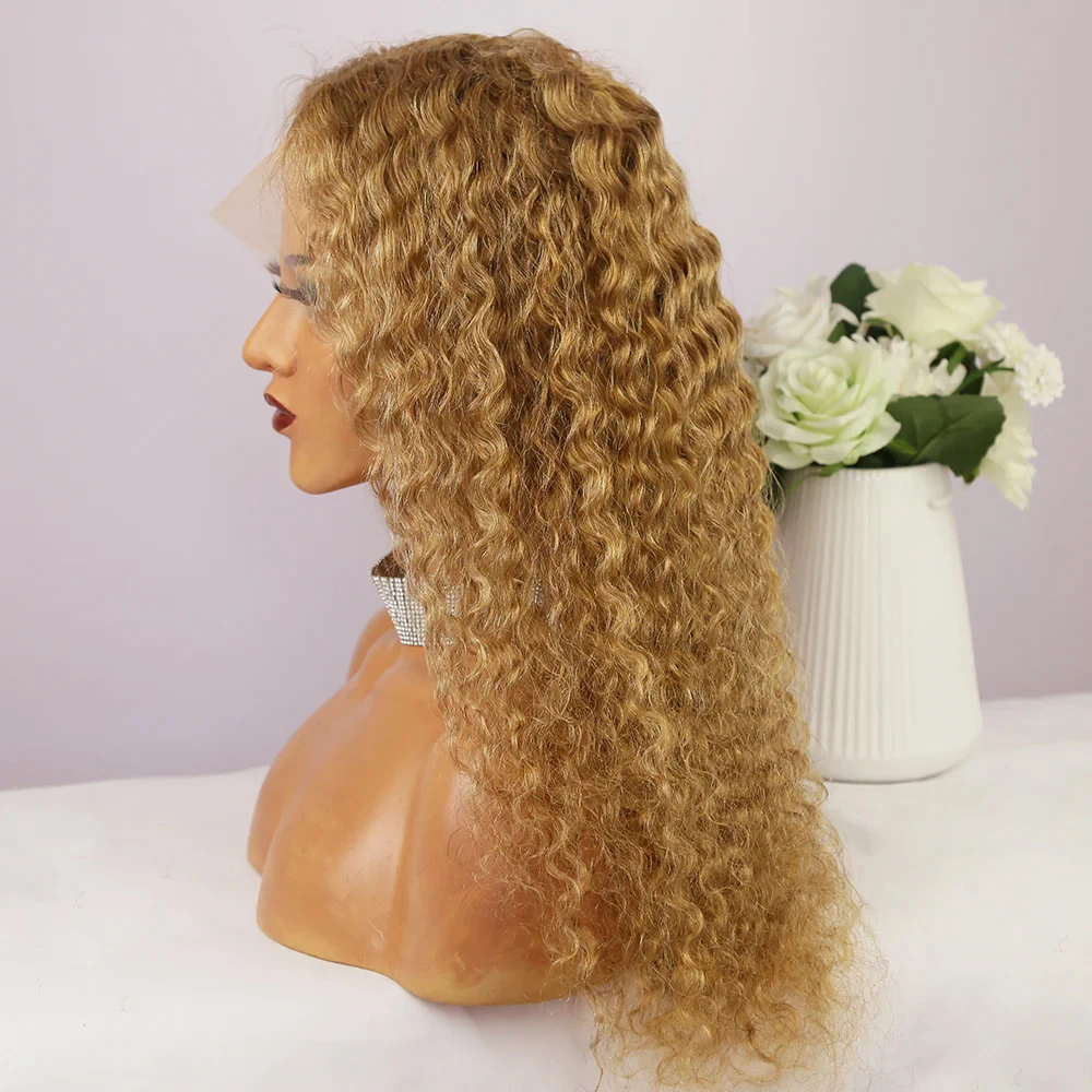 Vietnamese Curly 30 32 inch Honey Blonde 13x6 HD Lace Front Human Hair Wigs Deep Wave Glueless 13x4 Lace Frontal Wig For Women