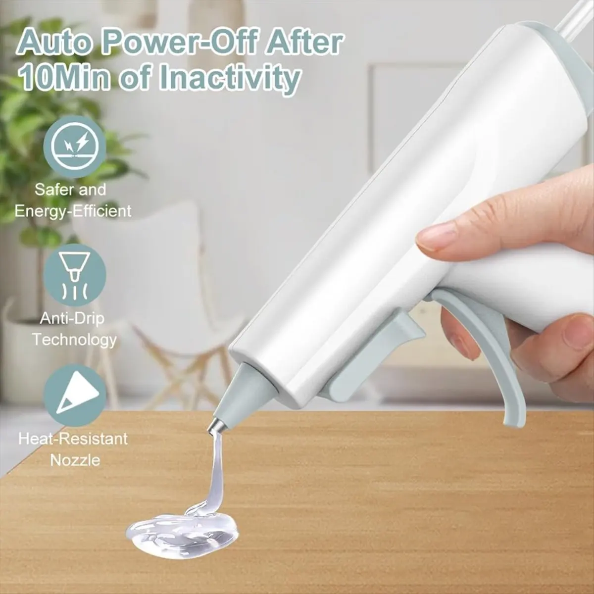 152~FlashCordless Hot Glue ,Type-C Rechargeable 2600mAh Battery Powered, Ideal for School Crafts DIY, with 20pcs Glue Sticks B