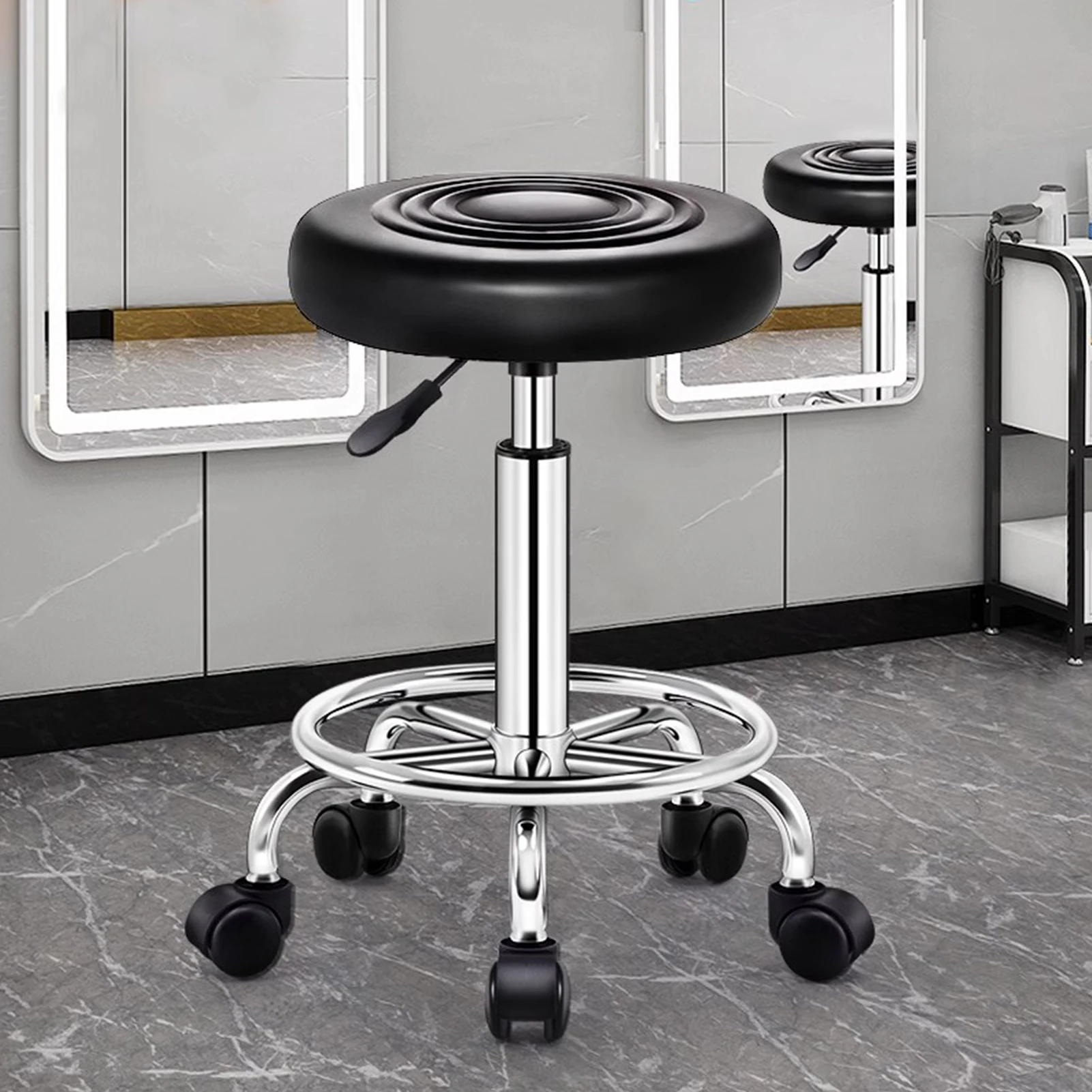 Taburete giratorio de moda para barbería, banco para el pelo, silla de peluquería, clínica de masaje, asiento para oficina y hogar, muebles de salón