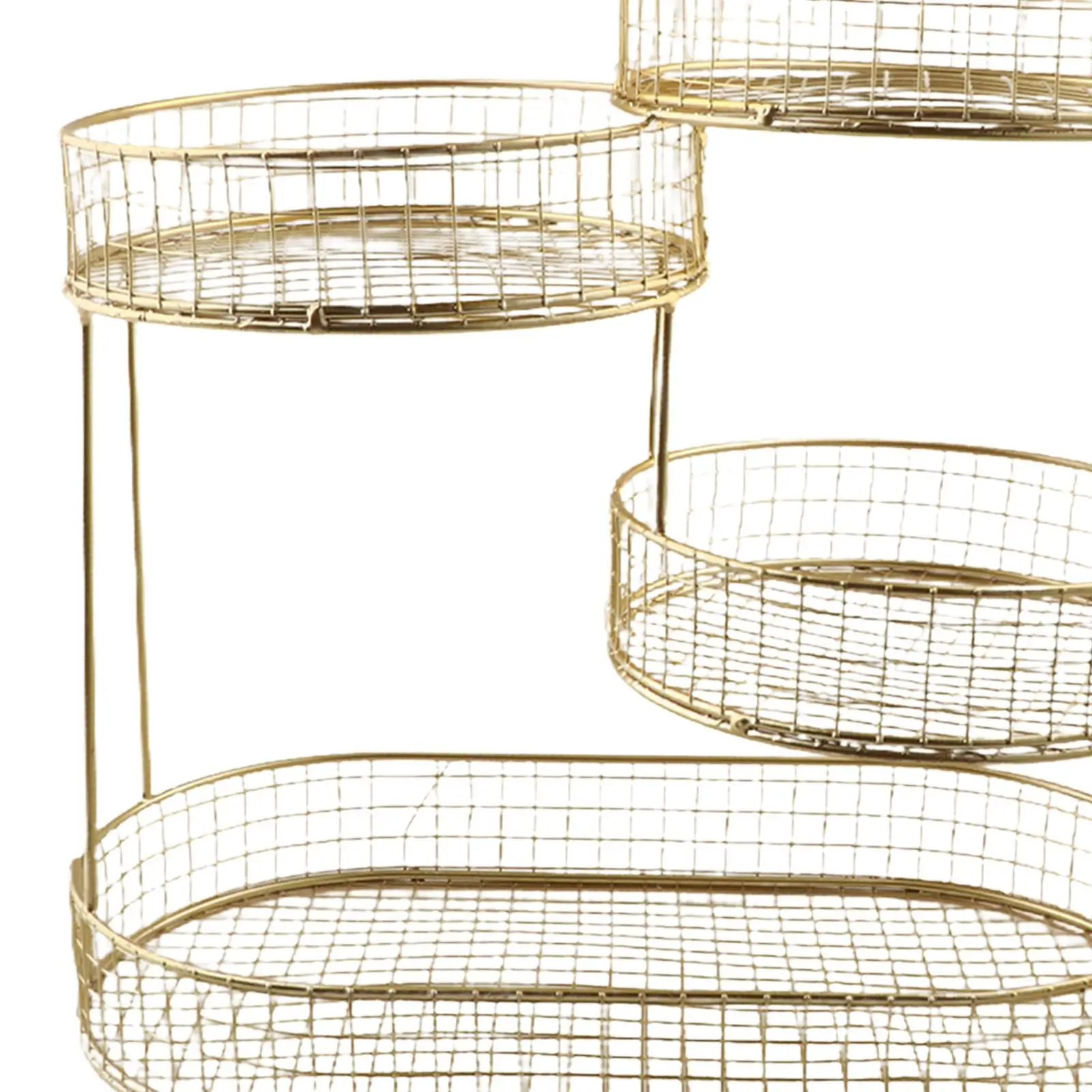 4 طبقات سلك سلة حامل متعدد الاستخدامات إنتاج حامل المنظم سلة الخبز رف الخضار لتخزين البطاطس الخضار البصل ريفي #5