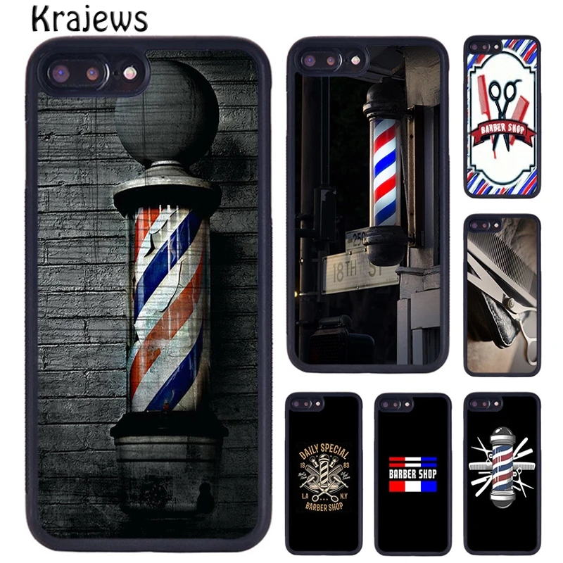 Krajews Barber Shop Hair Stylist tools Phone Case Cover For iPhone 16 15 14 plus XR XS 11 12 13 pro max coque