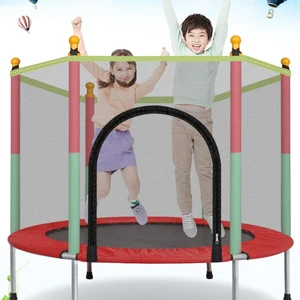 Trampolim interior com rede protetora para adultos crianças pulando cama ao ar livre exercício Fitness equipamentos flexíveis 10 principais vendas salto trampolim - №1