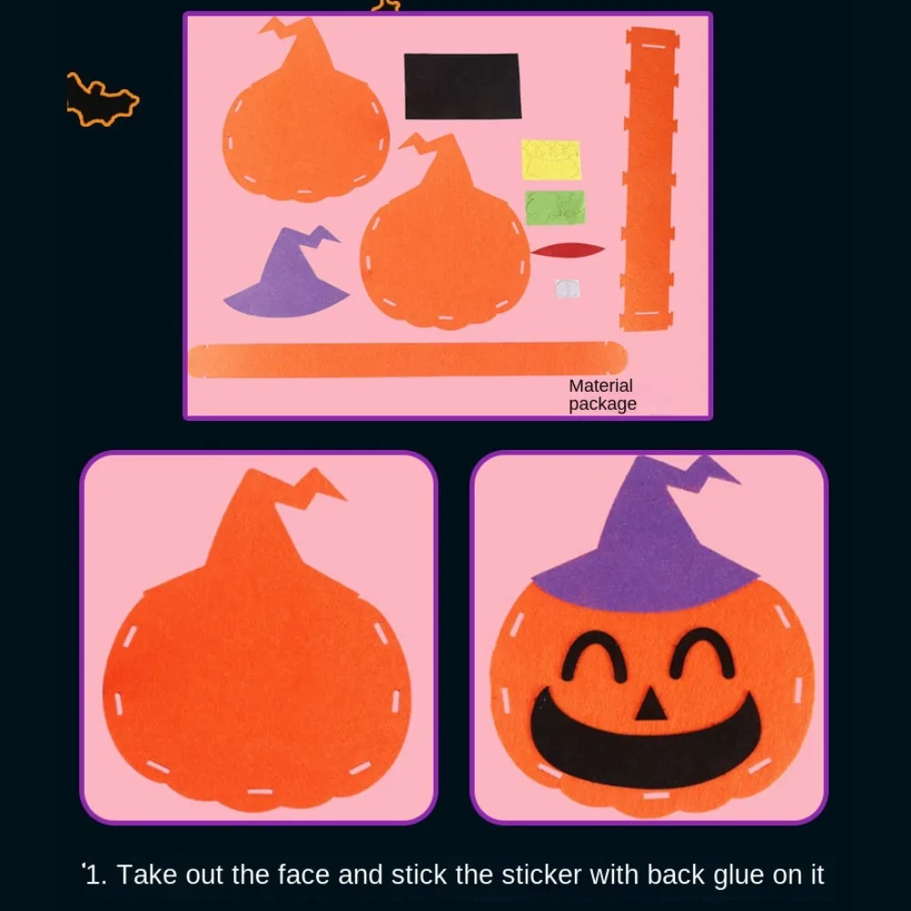 Sac fourre-tout de dessin animé Halloween pour enfants, sac à bonbons, panier cadeau, Aliments, araignée, astuce de bricolage, stockage inquiet, mignon, E27, 4 pièces