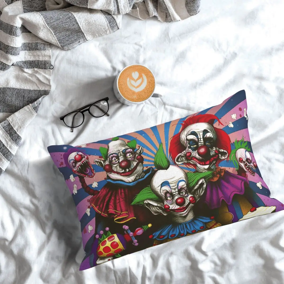 Killer Klowns From Outer Space Film Rectangle Pillowcase Cushion Cover Decorative Bedroom Bed Home Comfort Throw Pillow