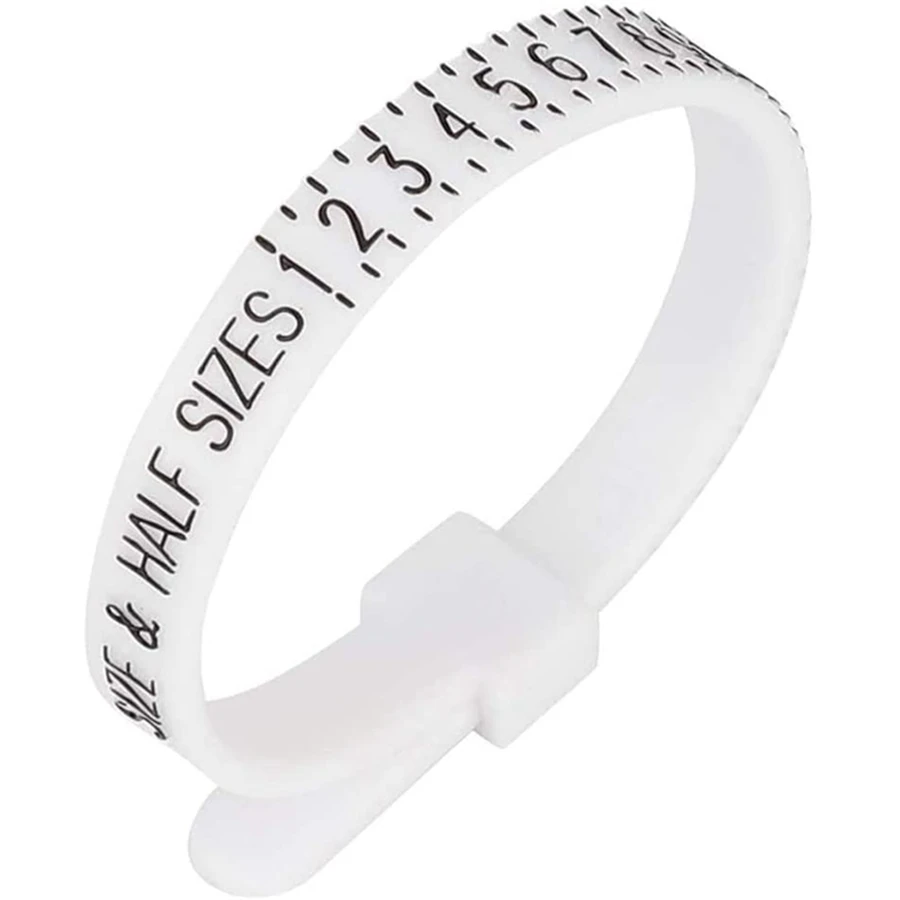 [B17B!】 4Pcs US Ring Sizer Plastic Finger Ring Size Measure Tool Gauge Jewelry Sizing Belt For Women Men Kids